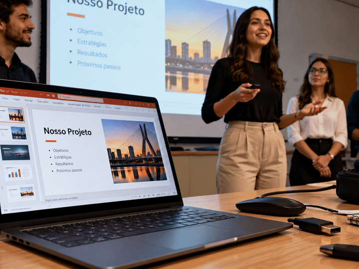 Como preparar o notebook para uma apresentação em grupo sem improvisos